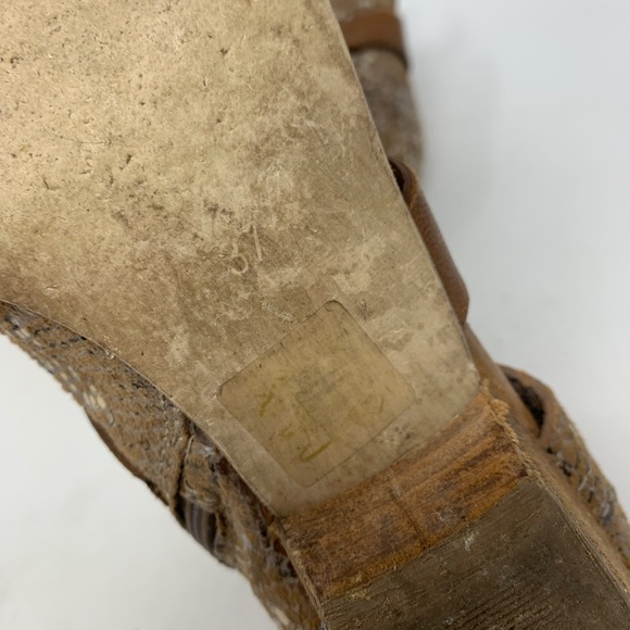 Miz Mooz Corgan Cutout Snake pattern Peep Toe Ankle Bootie Size 39 - Picture 5 of 7